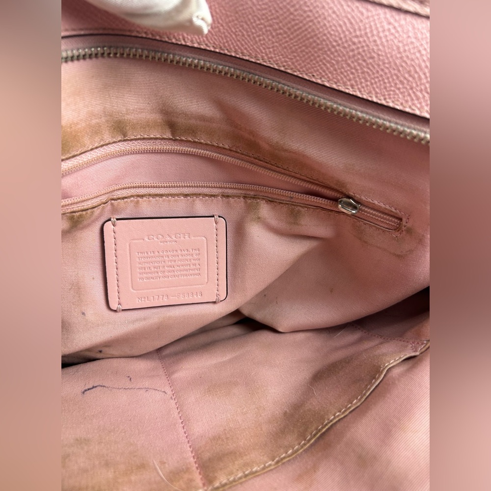 Coach Pink Y2K Crossgrain Leather Large City Zip Tote Shoulder Bag - Picture 5 of 12